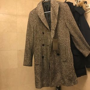 Brand New Zara Men tweed blazer jacket with tags